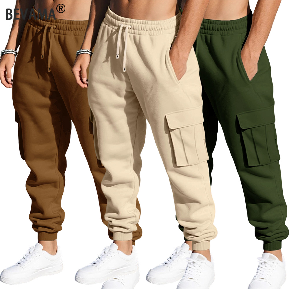 Outdoor Sport Hiking Pants - Men's Sweatpants Solid Color Casual Cargo