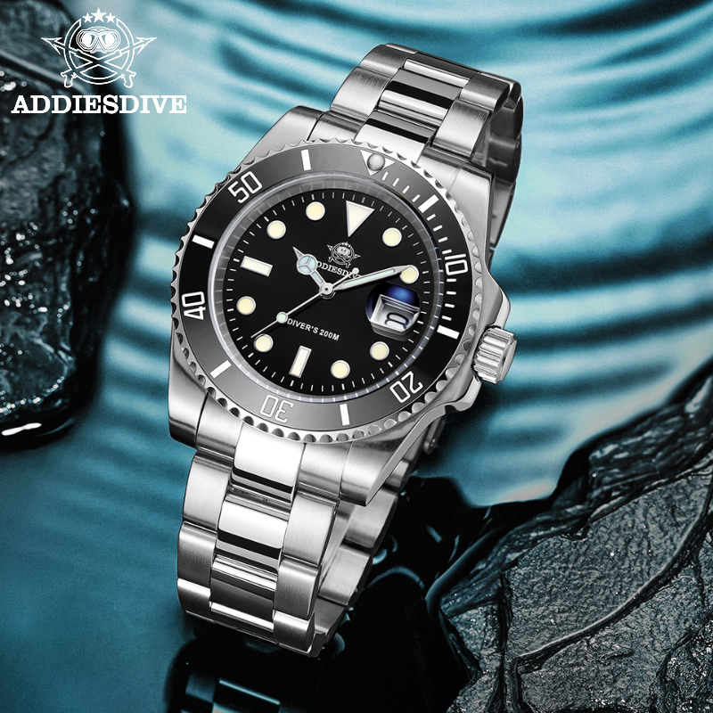 Outdoor Sport Smart Watch - ADDIESDIVE Luxury Men's Watch Ceramic Bezel